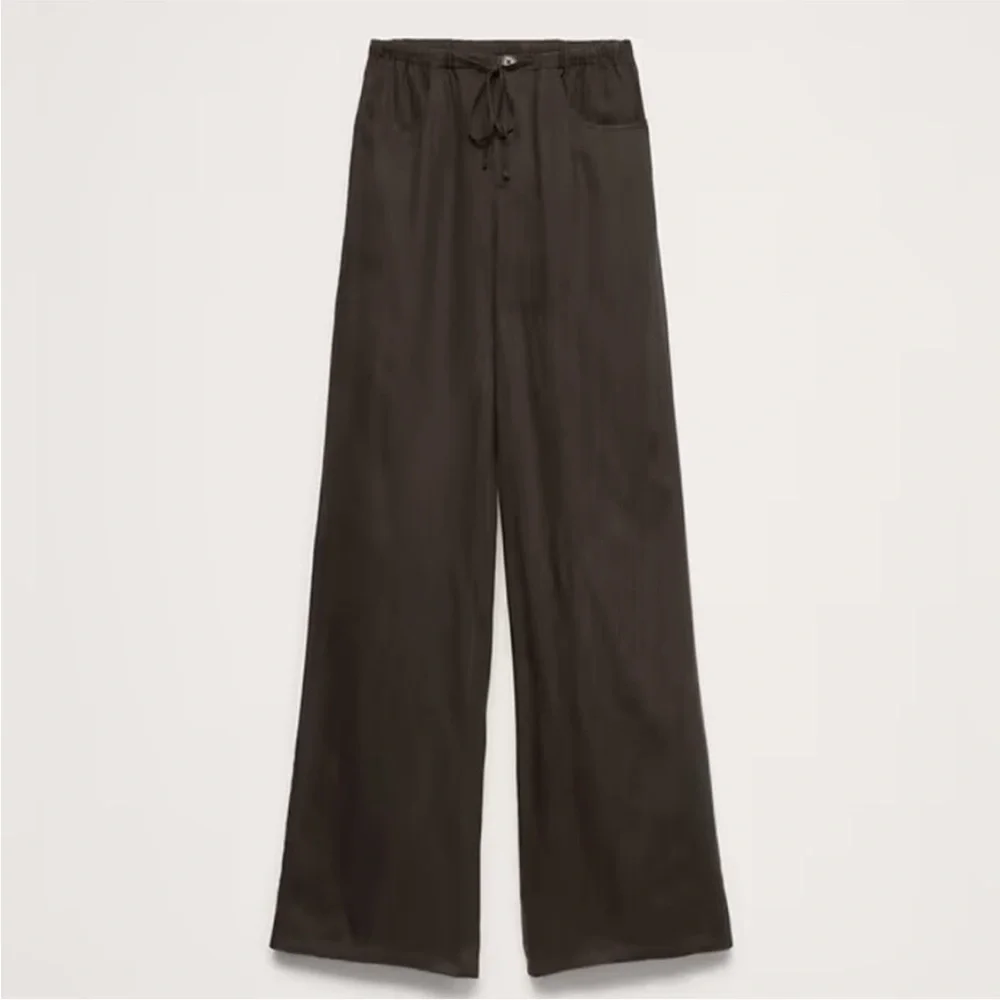 NWT! Banana Republic Studio Wide-Leg Drawstring Pant in Linen​​​​​​​​​​​​​​​​ 🖤